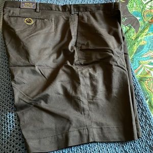 Black Polo stretch shorts 53% cotton and 43% polyester. Size 46 B NWT
